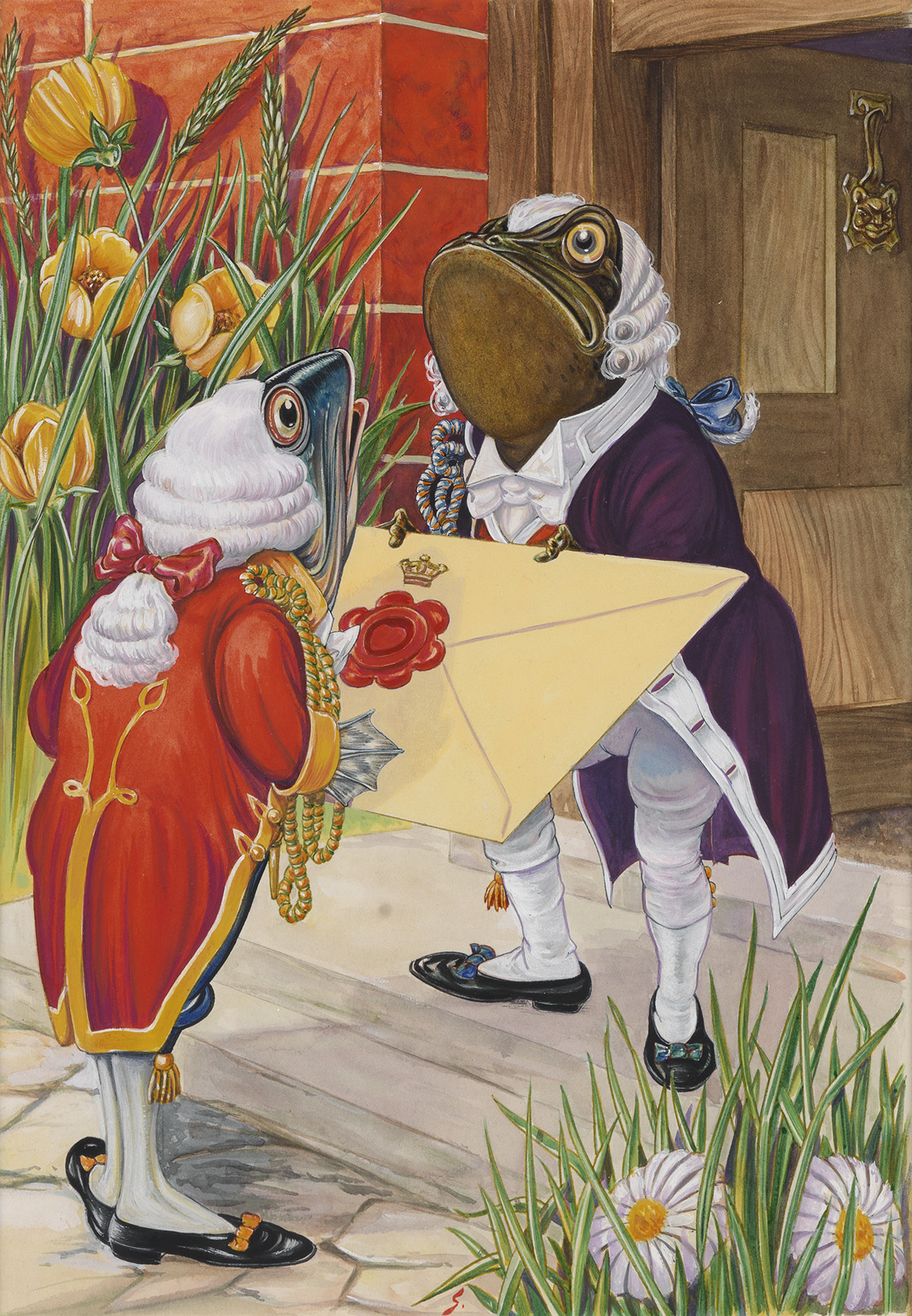 CHILDRENS ALICE IN WONDERLAND D. R. SEXTON. An invitation from the Queen to play croquet.
